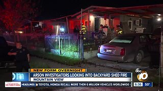 Mountain View backyard shed fire under investigation