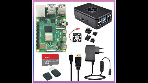 Raspberry Pi 4 8GB 4GB 2GB 1GB Kit + Power Adapter + ABS Case + 32G 64G 128G Card + Heat Sink
