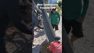 Pouring the new foundations for the next set of greenhouses