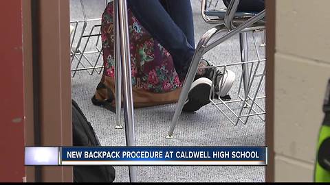 New backpack procedure at Caldwell High School