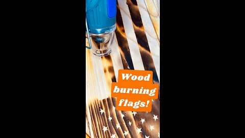 Wood burning American flags with Cricut! First responder, firefighter, police