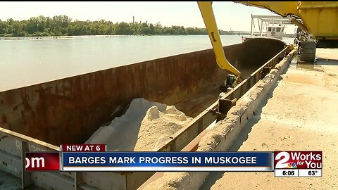 Barges mark progress in Muskogee