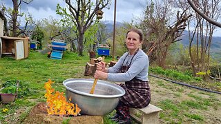 Qadr Night: Cooking Delicious Hallva! Mix of Rural Iftar Menus cooked in the Village!