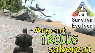 ARK: Survival Evolved - Argent trolls Sabertooth funny glitch