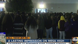 Mesa High School holds vigil for slain teacher