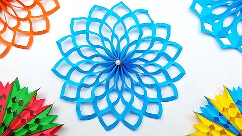 ❄️Christmas Crafts ❄️ Paper Cutting Snowflakes ❄️ How to Make 3D Paper Snowflake 🎄 Easy Paper Crafts