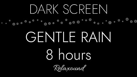 Rainfall at night as you sleep - 8 Hour Video - Complete darkness