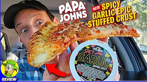 Papa John's® SPICY GARLIC EPIC STUFFED CRUST PIZZA Review 👨‍🍳🔥🧄💪🍕 ⎮ Peep THIS Out! 🕵️‍♂️