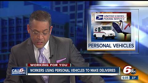 Workers using personal vehicles to make deliveries this holiday season