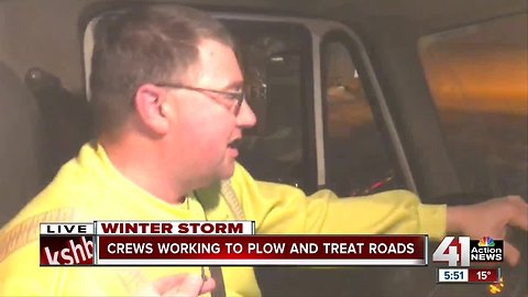 Overland Park crews done with main roads, working to clear residential streets