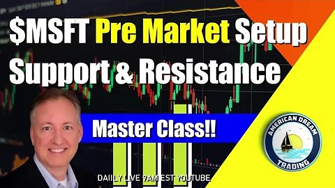 Microsoft Pre Market Setup Support & Resistance Stock Market Pro Tips!