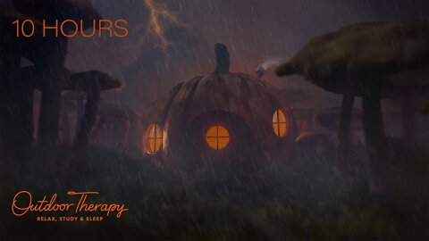 Spooky Stormy Halloween Ambience | Thunder & Rain with Spooky Ambient Sounds |10 HOURS HaLlOwEeN