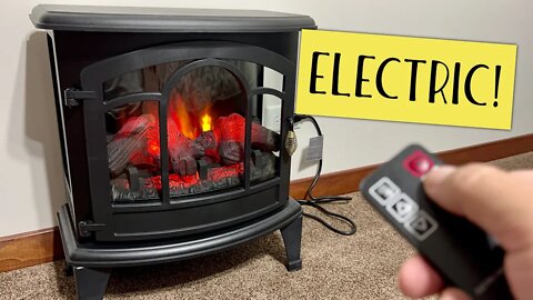 This Cozy Electric Fireplace Heats The Room!