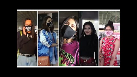 Tamannah Bhatia, Amyra Dastur, shruti Hassan, Sonakshi Sinha & Adah Sharma spotted at the Airport