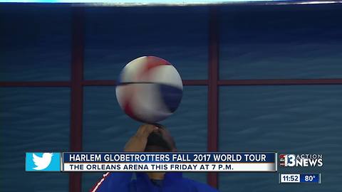 Scooter's record breaking nose spin - Harlem Globetrotters