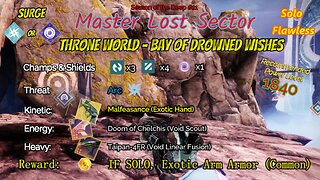 Destiny 2 Master Lost Sector: Dreaming City - Bay Drowned Wishes on Arc Titan Solo-Flawless 6-22-23