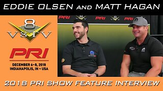 NHRA Top Fuel Funny Car Driver Matt Hagan and Mopar Motorsports Eddie Olsen 2018 PRI Show