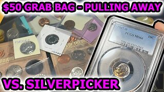 $50 Dollar Rare Coin Grab Bag Battle vs. @Silverpicker - Buying Merrill Coins IG Loot Box