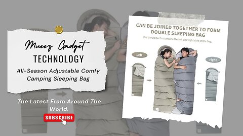 All-Season Adjustable Comfy Camping Sleeping Bag | Link in description