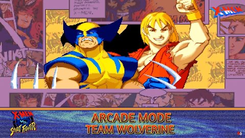 X-Men vs Street Fighter: Arcade Mode - Team Wolverine