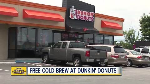 Get FREE cold brew coffee at Dunkin' Donuts today
