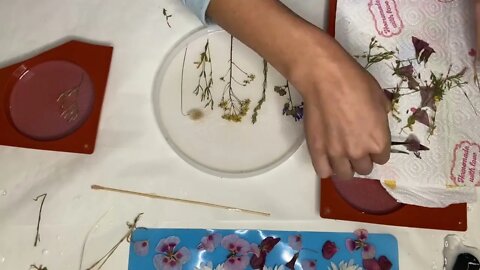 Casting Flowers in a Resin Coaster