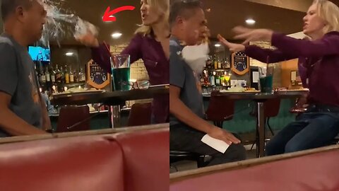 Woman THROWS Drink On Man And Instantly REGRETS It