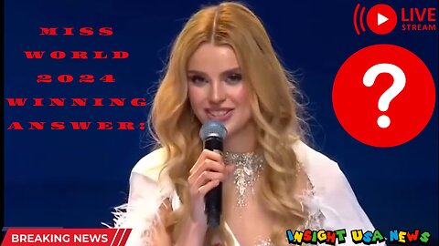 Miss World 2024 WINNING answer: Krystyna Pyszková from Czech Republic