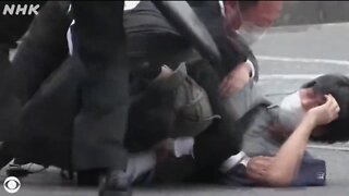 The Moment PM Shinzo Abe Was Shot & Shooter Taken Down