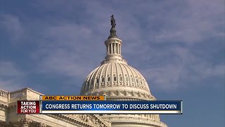 Congress returns to Washington to discuss shutdown