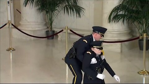 Honor Guard Collapses In Front Of Sandra Day O'Connor's Casket