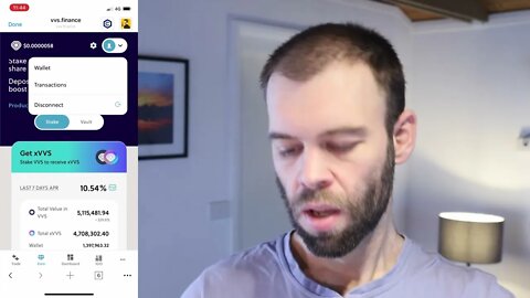 How to convert your xVVS tokens back to VVS on VVS Finance using the iOS Crypto.com Defi Wallet App