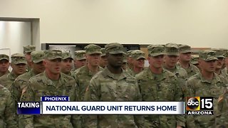 National guard unit returns home to Phoenix