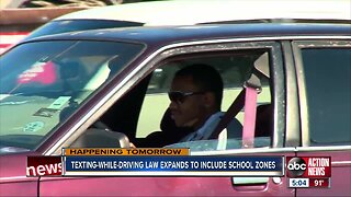 FL's texting-while-driving law expands to include school zones