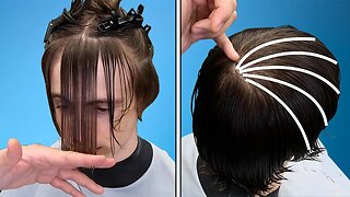 How To Scissor Cut Long Mens Hair | Create Layers and a Perimiter