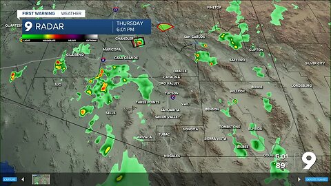 Storms pass through the Tucson area Thursday evening