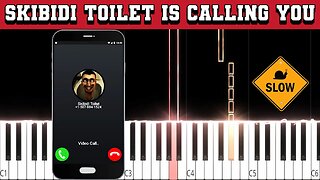 Skibidi Toilet Is Calling You (Beginner/Super Easy) Slowed Piano Tutorial (Free Sheet Music + MIDI)