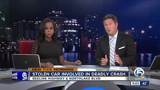Stolen car involved in deadly crash on Beeline Highway at Northlake Boulevard