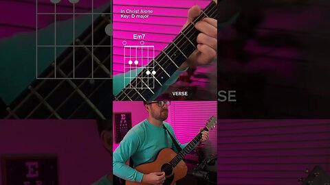 In Christ Alone by Keith & Kristyn Getty Guitar Tutorial Lesson! #shorts #guitar #youtubeshorts