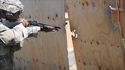 U.S. Soldiers Conduct a Breaching Exercise