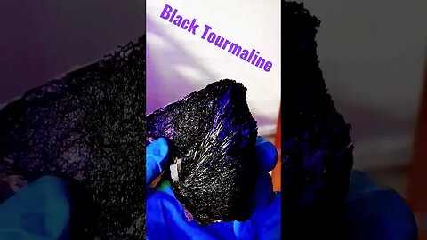Glistening black tourmaline found! #shorts #short #tourmaline ## #rock #stone #crystal