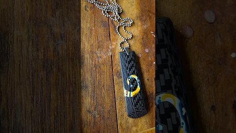 Carbon fiber toki pendent #jewellery