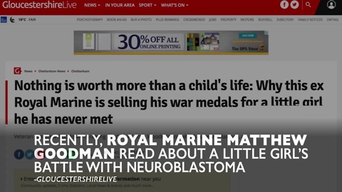 Veteran sells medals to help girl he never met in her with battle cancer