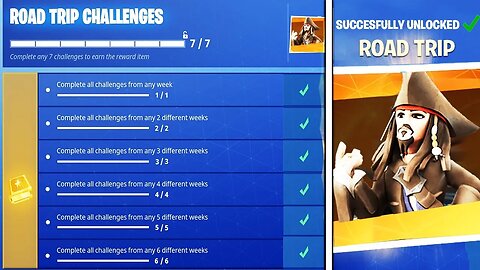 what happens when you COMPLETE every "ROAD TRIP" Challenge in Fortnite! (NEW Season 5 Challenges)
