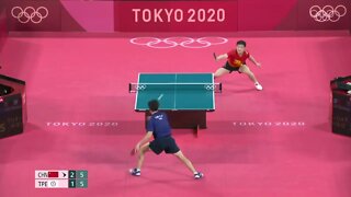 Fan Zhendong vs Lin Yun Ju SF Tokyo 2020 Olympic Highlights 10