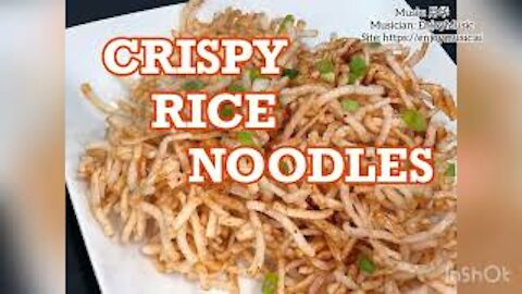 How To Make Deep Fried Crispy Rice Noodles (MEE KROB) with sweet and tangy sauce - Amazin' Cookin