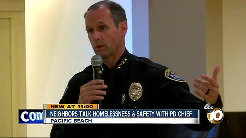 Neighbors talk homelessnes & safety with PD Chief