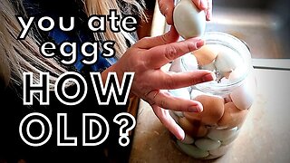Water glassing eggs for long term storage