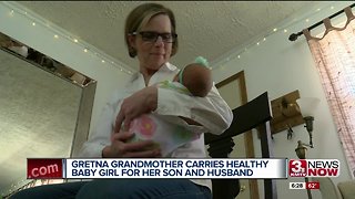 Gretna Grandmother carries healthy baby girl for her son and husband