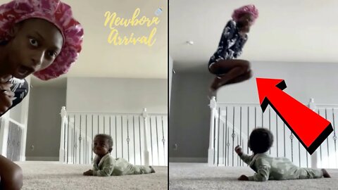 Kayla Nicole Leaps For Joy After Son Messiah Crawls For The 1st Time! 😱